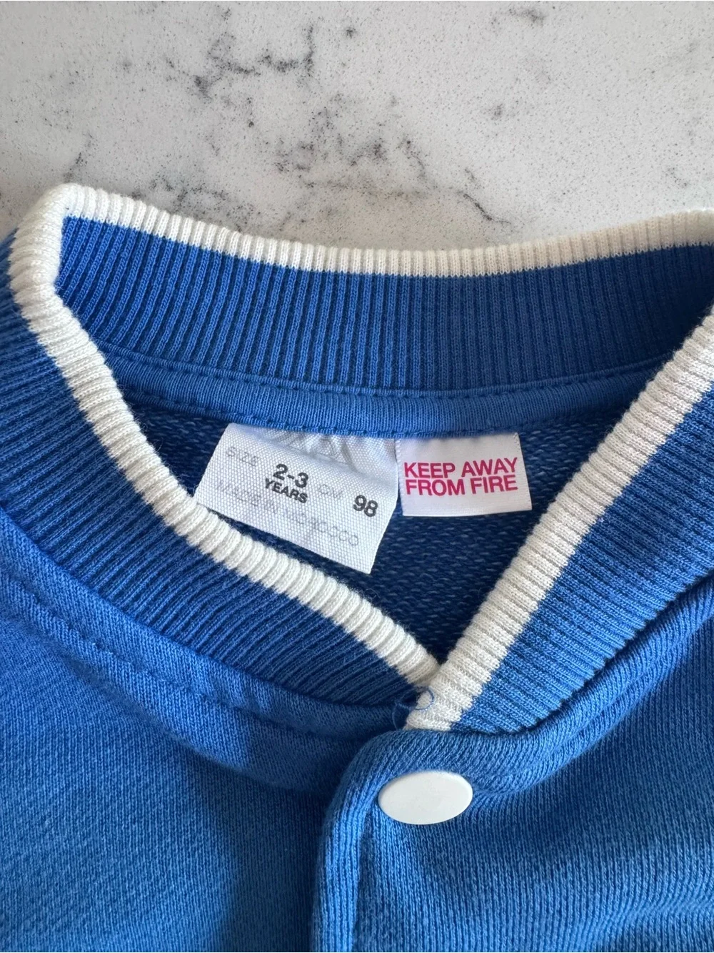 Zara Kids 'Legendary Tour' Blue & White Varsity Jacket